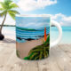 BibbArt JBay Supertubes Mug, stephen bibb, surf, waves, ocean, aloes